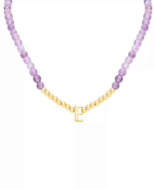 Ожерелье с подвеской в виде инициала из аметистовых бусин, 18 дюймов (63-5/8 карата) из позолоченного стерлингового серебра Macy'S, e
Ожерелье с подвеской в виде инициала из аметистовых бусин, 18 дюймов (63-5/8 карата) из позолоченного стерлингового серебра Macy'S, e