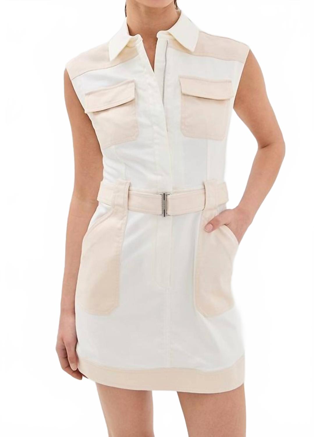 Эсми мини платье в бежево-белом цвете SIMKHAI
Эсми мини платье в бежево-белом цвете SIMKHAI