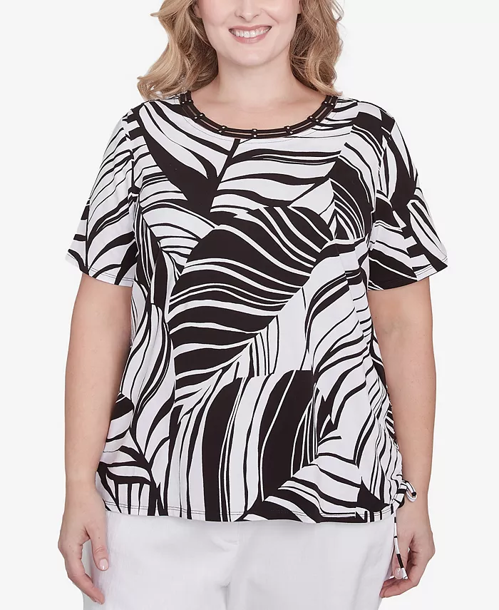 Топ размера плюс с завязками по бокам и узором «перекрученные листья» Alfred Dunner, мультиколор
Топ размера плюс с завязками по бокам и узором «перекрученные листья» Alfred Dunner, мультиколор