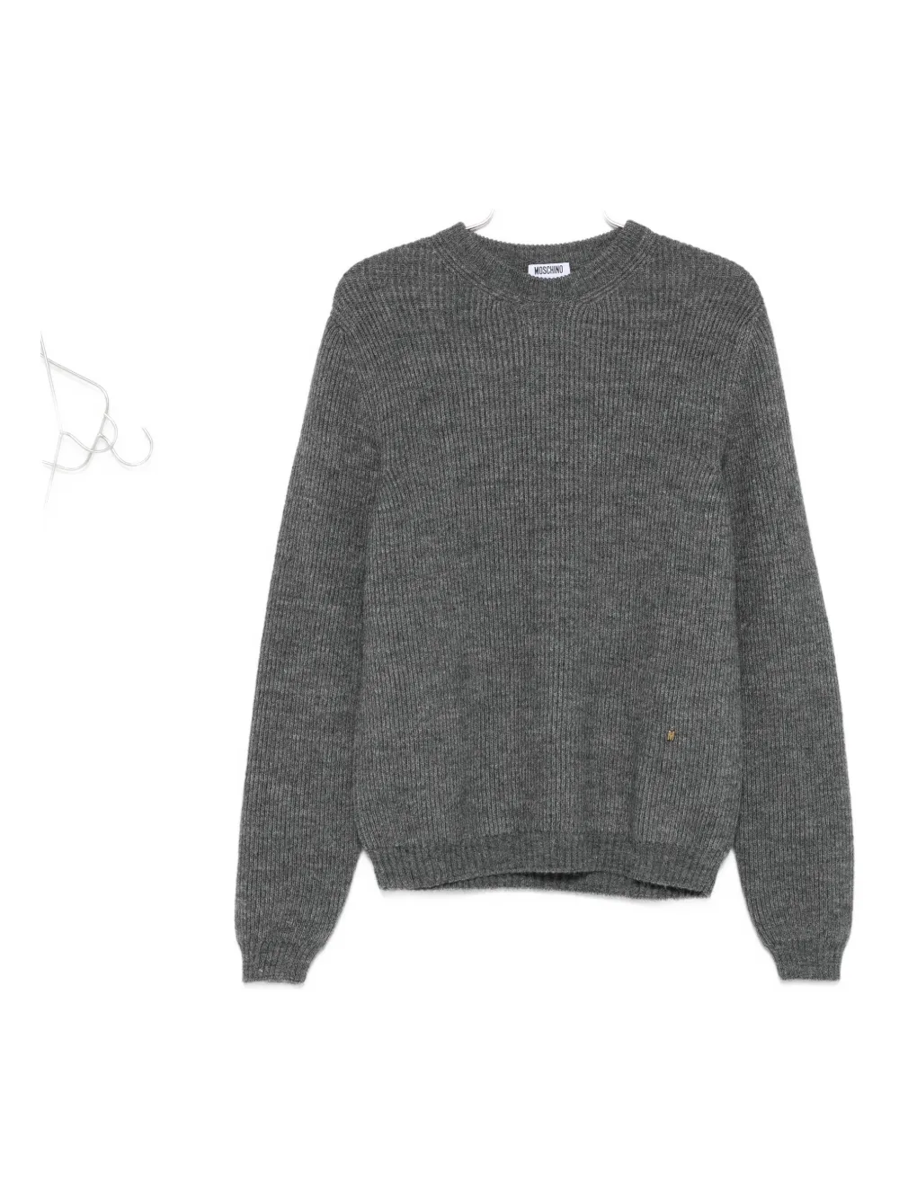 Шерстяной свитер в рубчик Moschino, серый
Шерстяной свитер в рубчик Moschino, серый