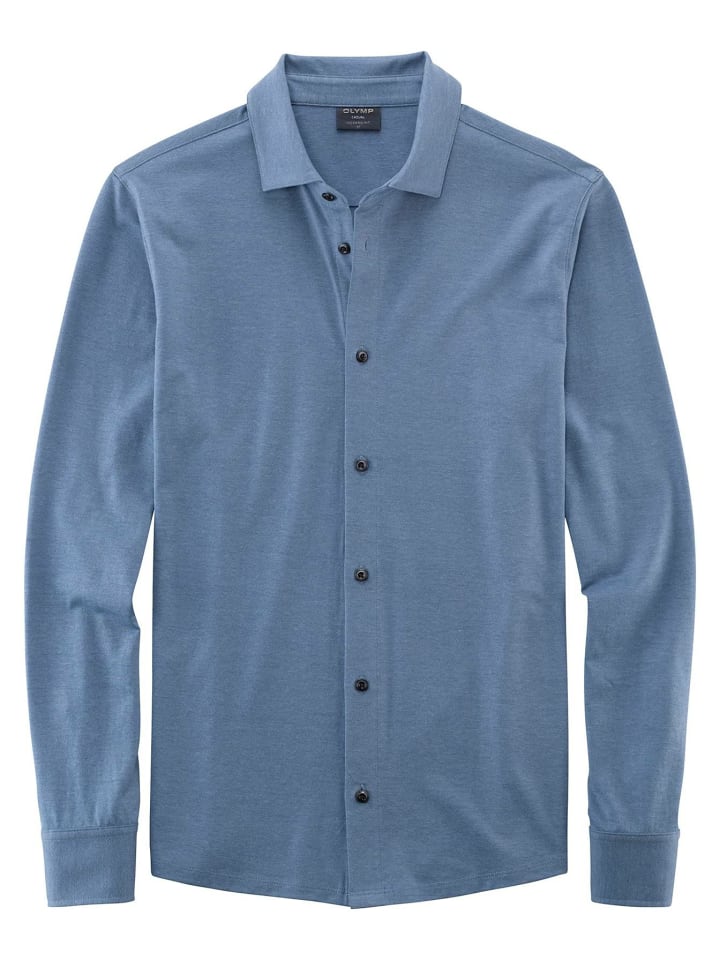 OLYMP Мужская повседневная рубашка с длинными рукавами, средне-синего цвета
OLYMP Мужская повседневная рубашка с длинными рукавами, средне-синего цвета