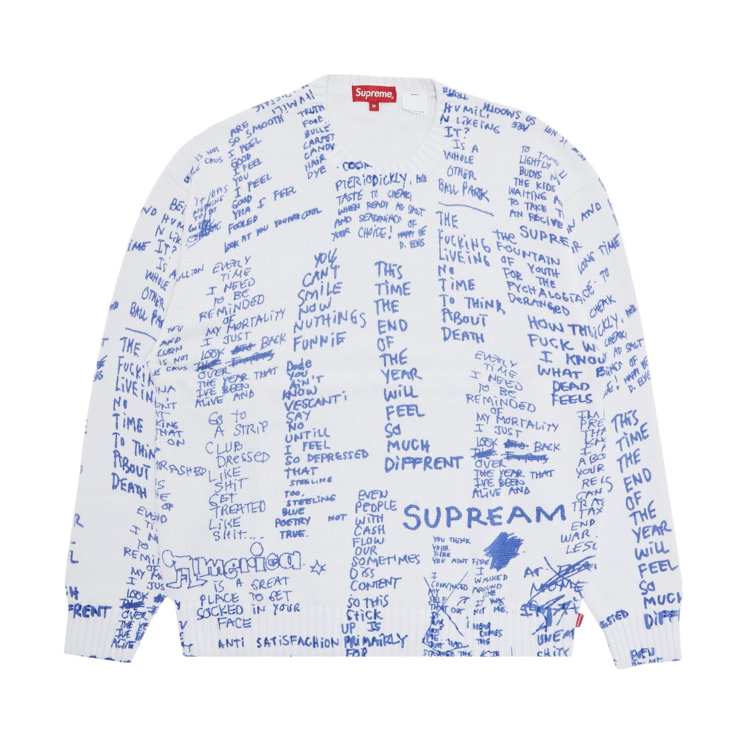 Свитер Supreme Gonz Poems Белый
Свитер Supreme Gonz Poems Белый