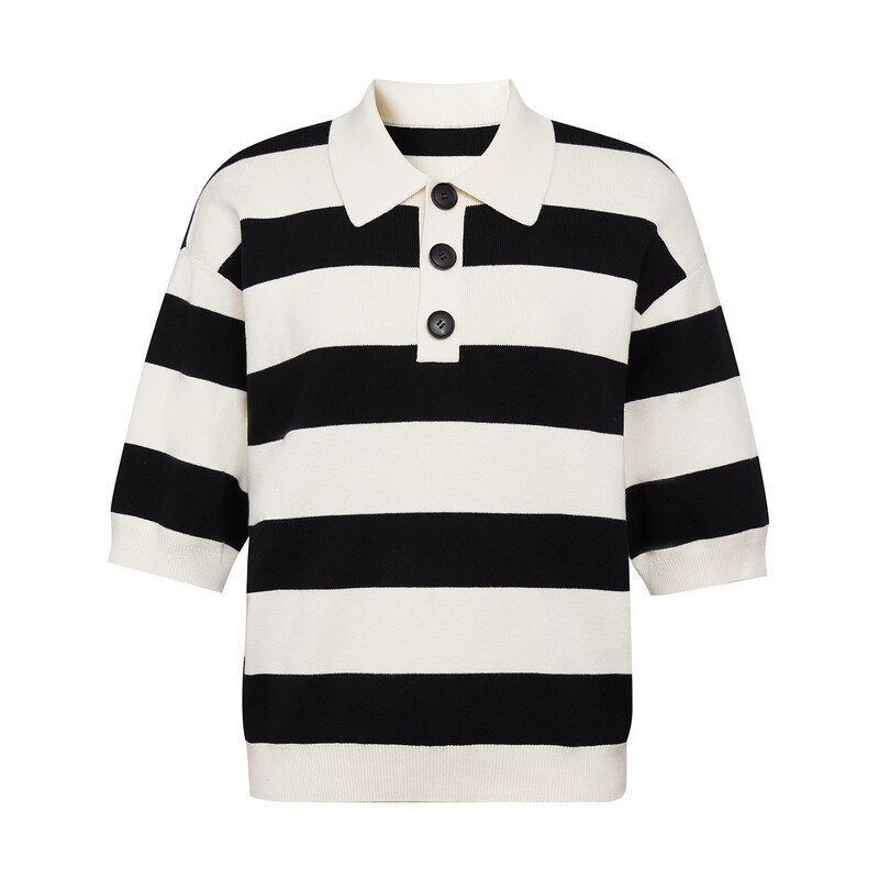 Полосатый свитер Deep Breath женский, черно-белый
Полосатый свитер Deep Breath женский, черно-белый