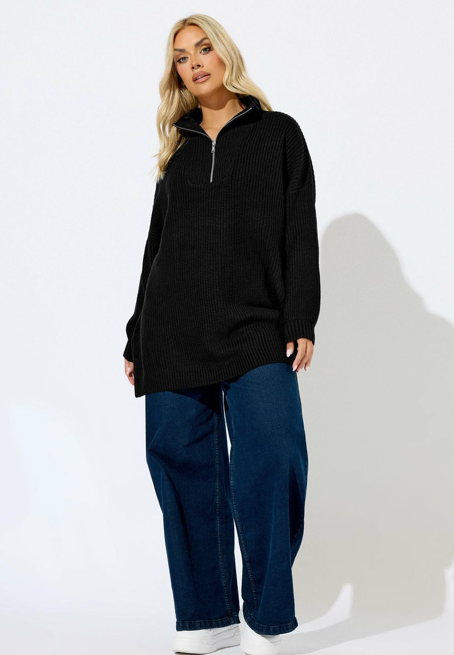 Джемпер Yours Clothing QUARTER ZIP, Jet Black/Black
Джемпер Yours Clothing QUARTER ZIP, Jet Black/Black