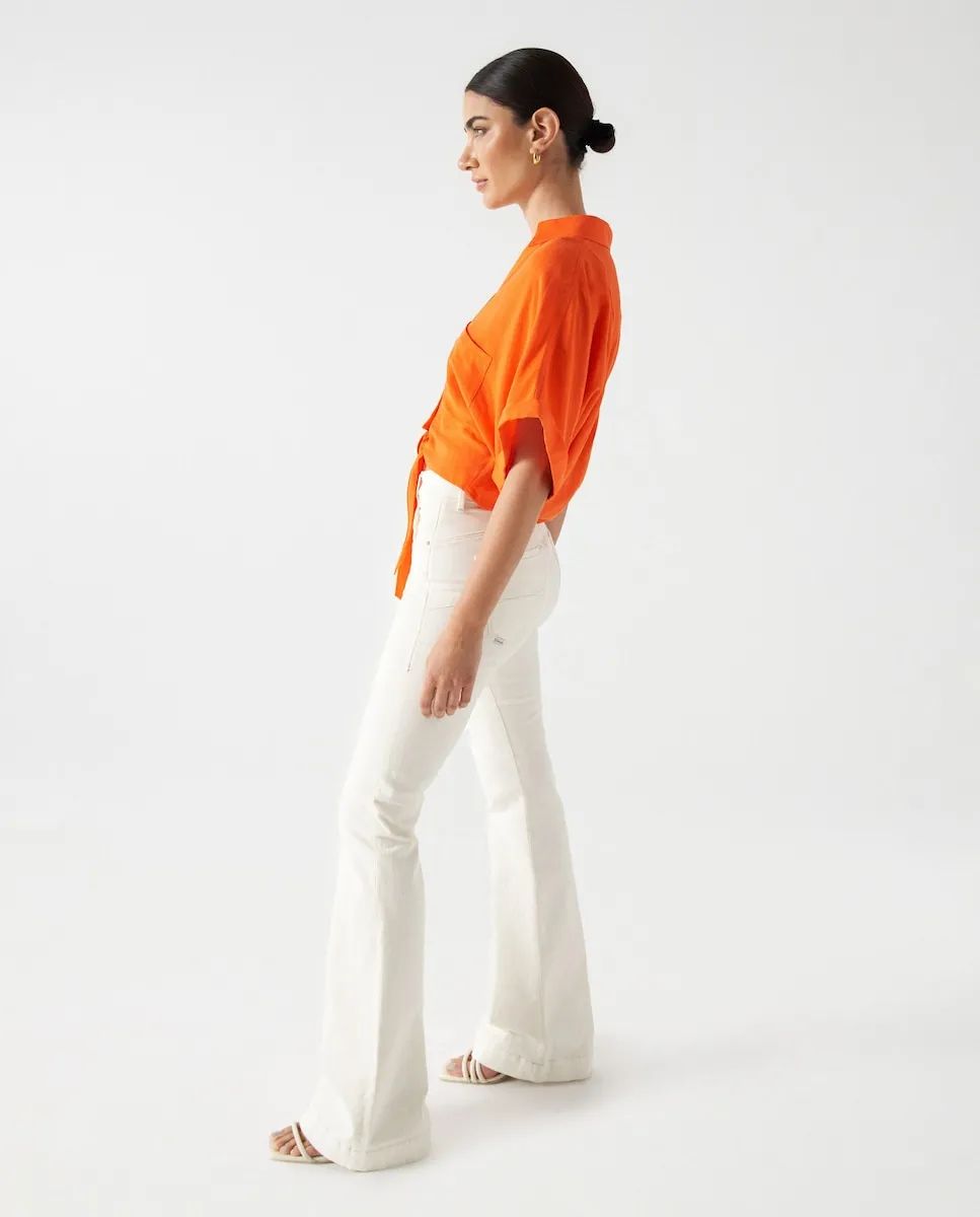 Женская короткая рубашка с бантом Salsa Jeans, оранжевый
Женская короткая рубашка с бантом Salsa Jeans, оранжевый