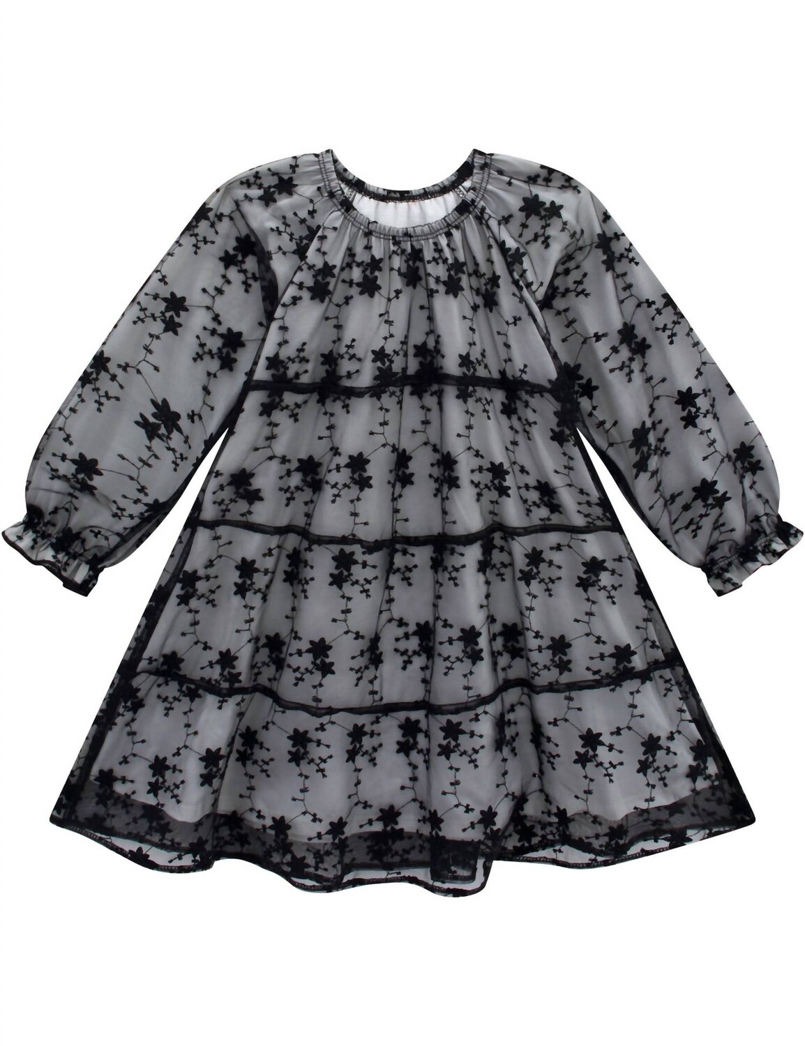 Черное кружевное платье с накладным верхом для девочек Milon, черный
Черное кружевное платье с накладным верхом для девочек Milon, черный