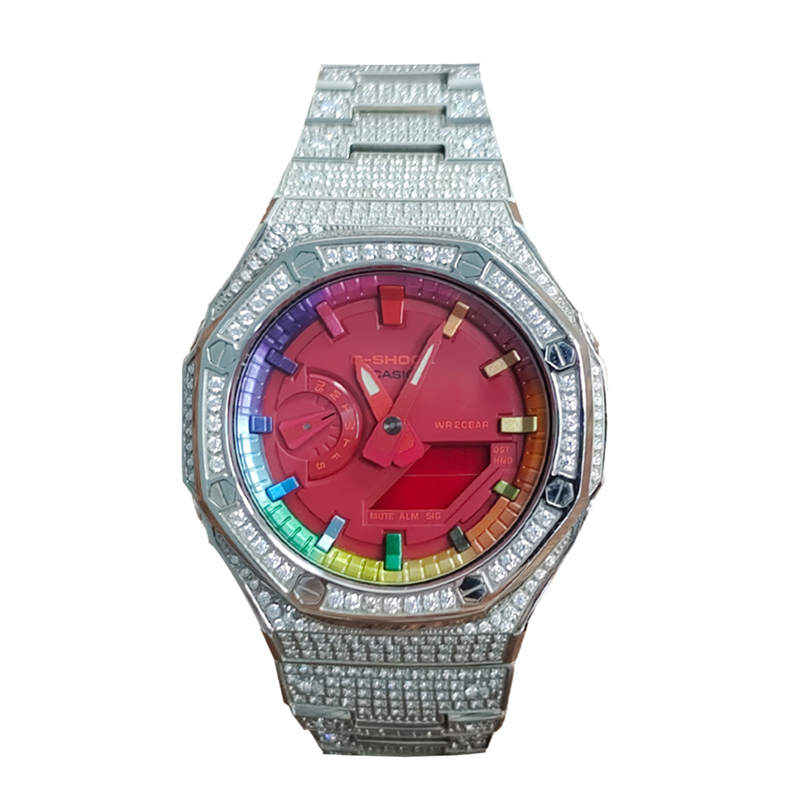 Часы Casio G-Shock Analog-Digital 2100 Series, арт. GA-2100-4A, серебро/красный/стразы
Часы Casio G-Shock Analog-Digital 2100 Series, арт. GA-2100-4A, серебро/красный/стразы