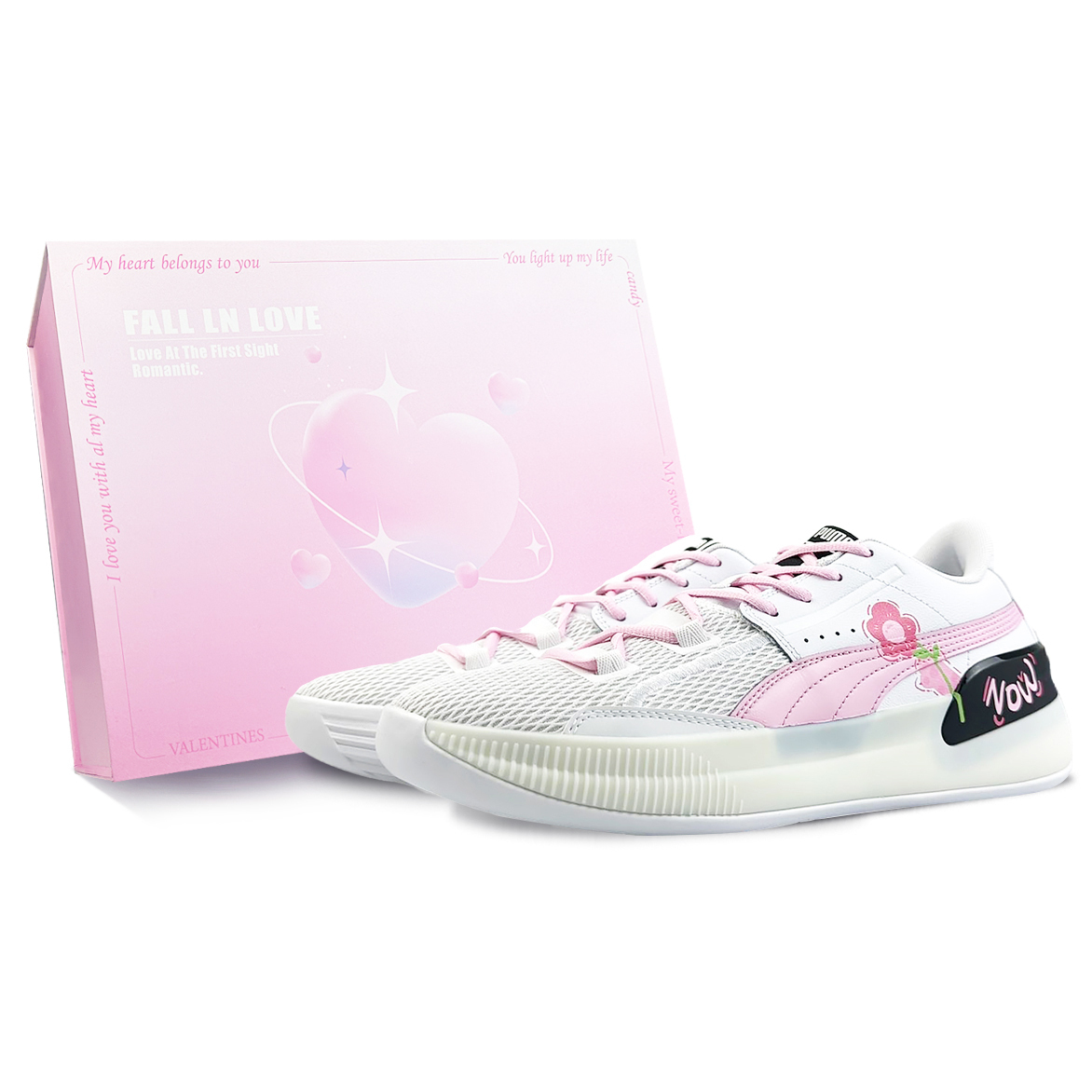 Кроссовки баскетбольные Clyde Hardwood нескользящие облегченные влагостойкие мужские розовые белые PUMA, White-Box
Кроссовки баскетбольные Clyde Hardwood нескользящие облегченные влагостойкие мужские розовые белые PUMA, White-Box