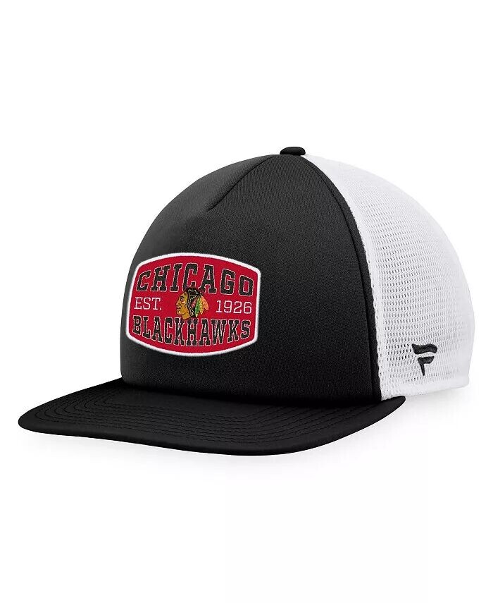 Мужская черно-белая кепка Chicago Blackhawks из пенопласта с нашивкой спереди Trucker Snapback Fanatics, черный
Мужская черно-белая кепка Chicago Blackhawks из пенопласта с нашивкой спереди Trucker Snapback Fanatics, черный