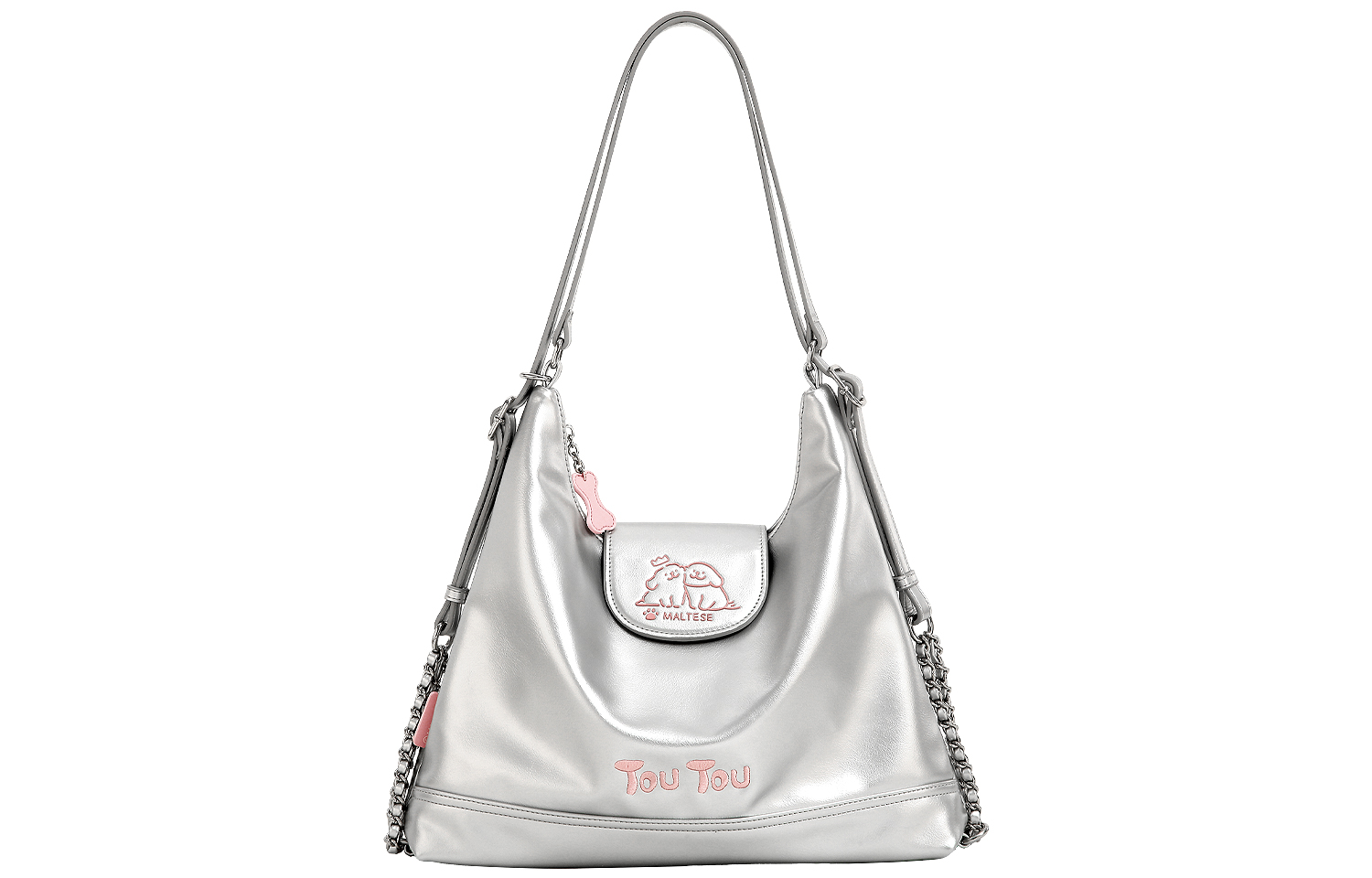 Совместная коллекция Maltese Сумка через плечо из искусственной кожи Обычная Женская Многоцветная TOUTOU, Морская соль Кремово-белый