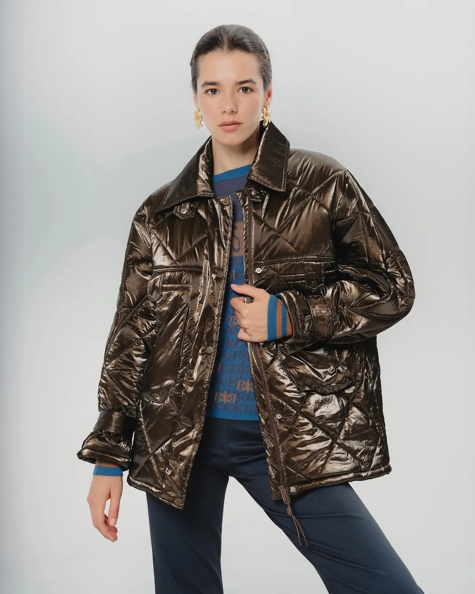 Женская стеганая металлизированная куртка Valeria Dolores Promesas, серый
Женская стеганая металлизированная куртка Valeria Dolores Promesas, серый