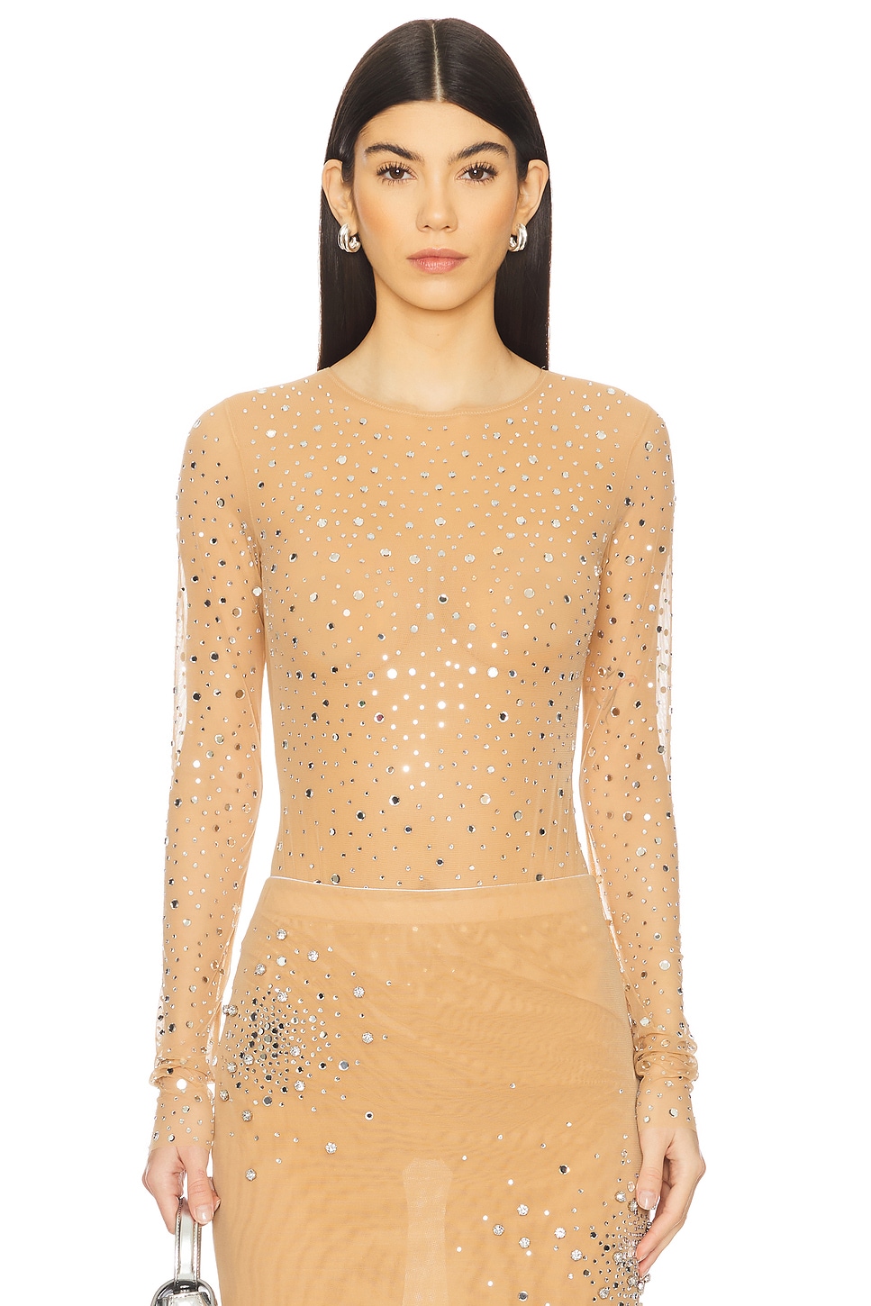 Полностью кристальный боди Des Phemmes, nude
Полностью кристальный боди Des Phemmes, nude