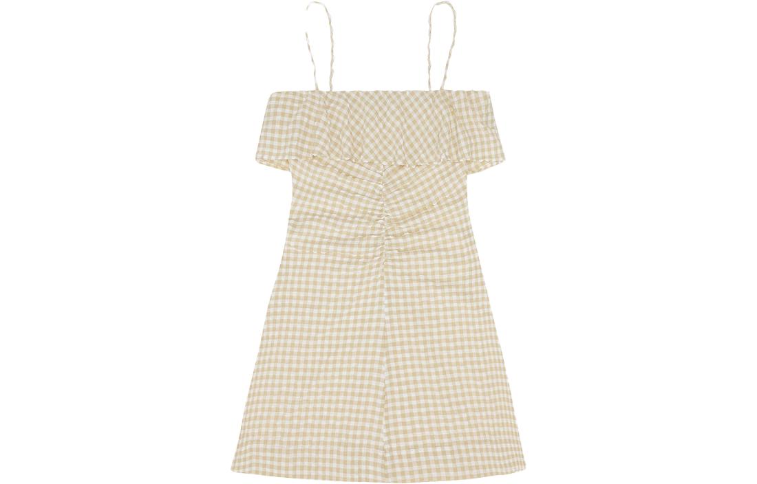 Платье мини на тонких бретелях с принтом в клетку gingham GANNI, светлый хаки
Платье мини на тонких бретелях с принтом в клетку gingham GANNI, светлый хаки