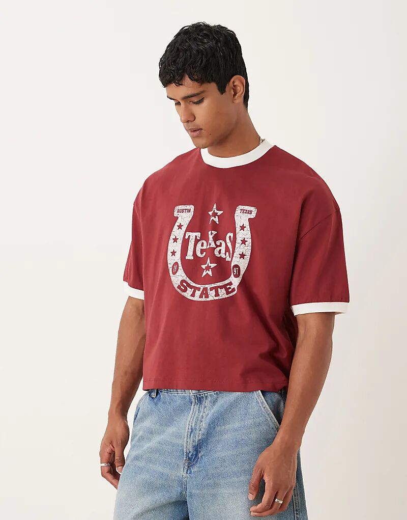 Укороченная свободная футболка ASOS DESIGN с изображением подковы ржаво-красного цвета, Красный, Укороченная свободная футболка ASOS DESIGN с изображением подковы ржаво-красного цвета
Укороченная свободная футболка ASOS DESIGN с изображением подковы ржаво-красного цвета, Красный, Укороченная свободная футболка ASOS DESIGN с изображением подковы ржаво-красного цвета