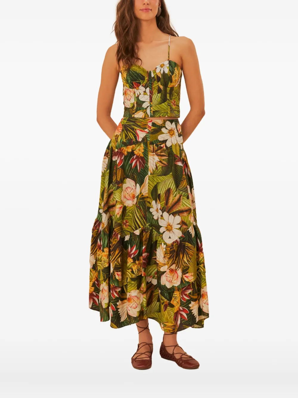 Укороченный топ с принтом Botanical Forest FARM Rio, зеленый
Укороченный топ с принтом Botanical Forest FARM Rio, зеленый