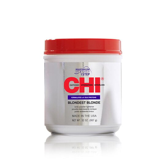 Пудра, осветляет на 6 тонов, 907г CHI Blondest Blonde
Пудра, осветляет на 6 тонов, 907г CHI Blondest Blonde