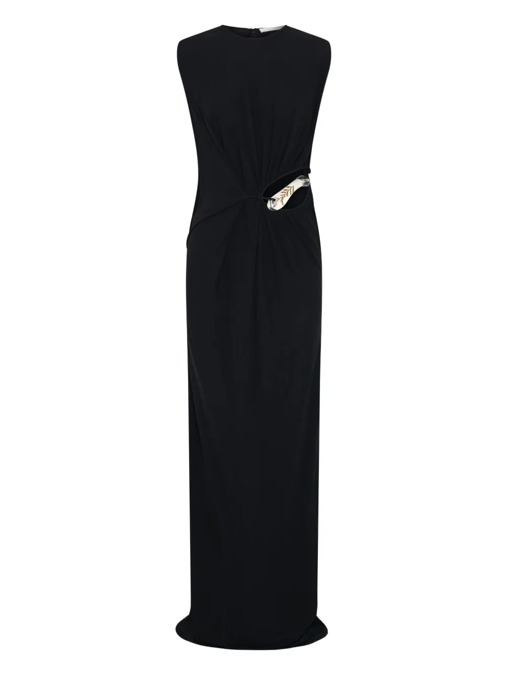 Платье макси с вырезом и перекрученной деталью Christopher Esber, черный 
Платье макси с вырезом и перекрученной деталью Christopher Esber, черный