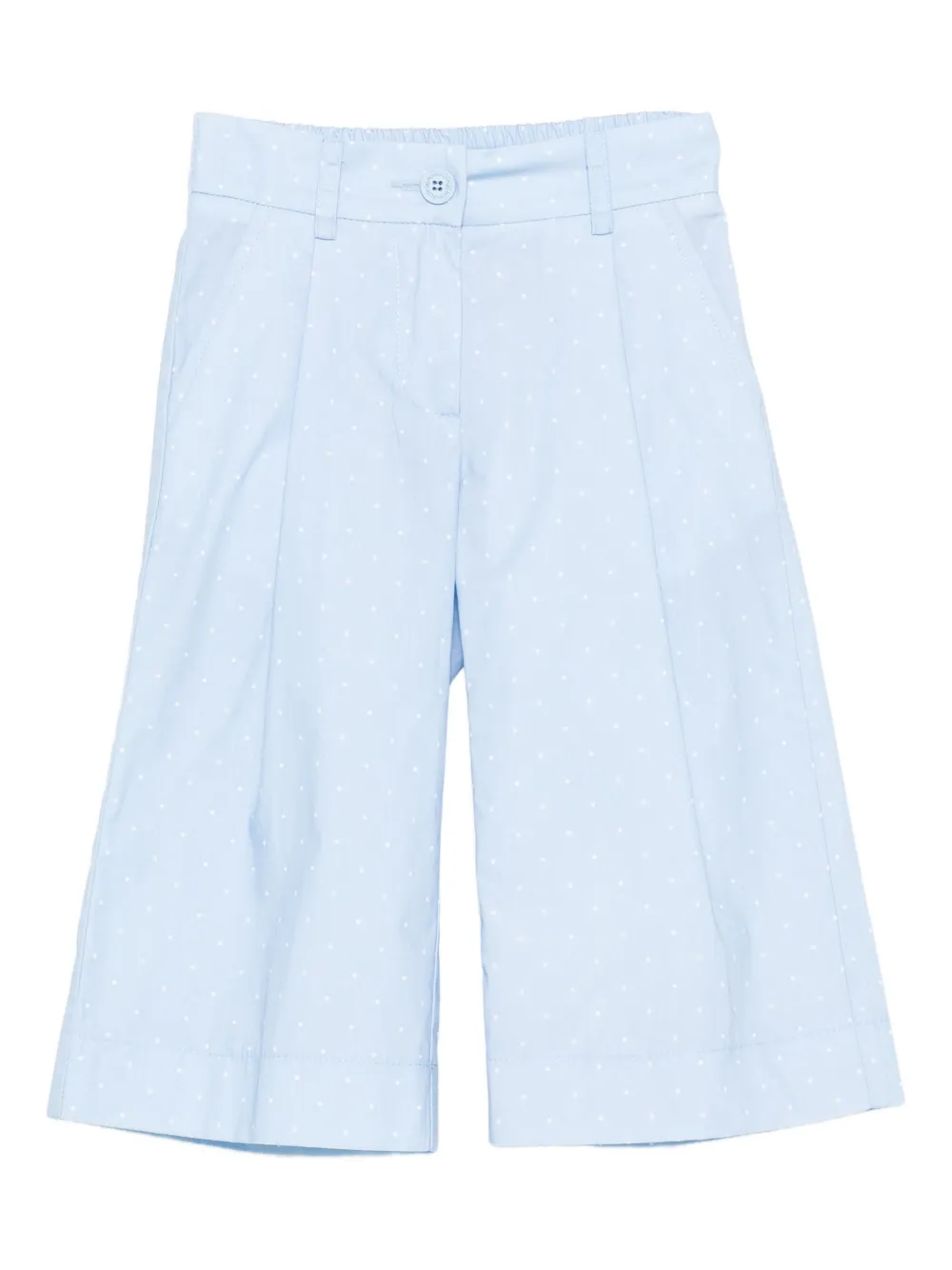 Брюки в горошек со складками спереди Monnalisa, синий
Брюки в горошек со складками спереди Monnalisa, синий