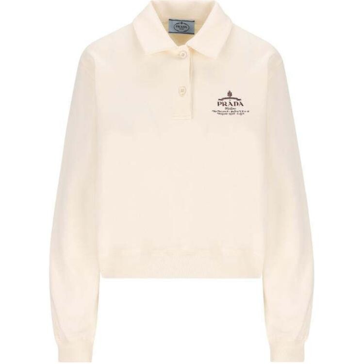 Рубашка-поло женская Prada, бежевый 
Рубашка-поло женская Prada, бежевый