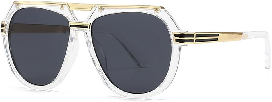 Роскошные большие круглые солнцезащитные очки для женщин и мужчин, модные солнцезащитные очки с двойной перемычкой, защита от УФ-излучения UV400 TKKTLLT, Transparent Black
Роскошные большие круглые солнцезащитные очки для женщин и мужчин, модные солнцезащитные очки с двойной перемычкой, защита от УФ-излучения UV400 TKKTLLT, Transparent Black