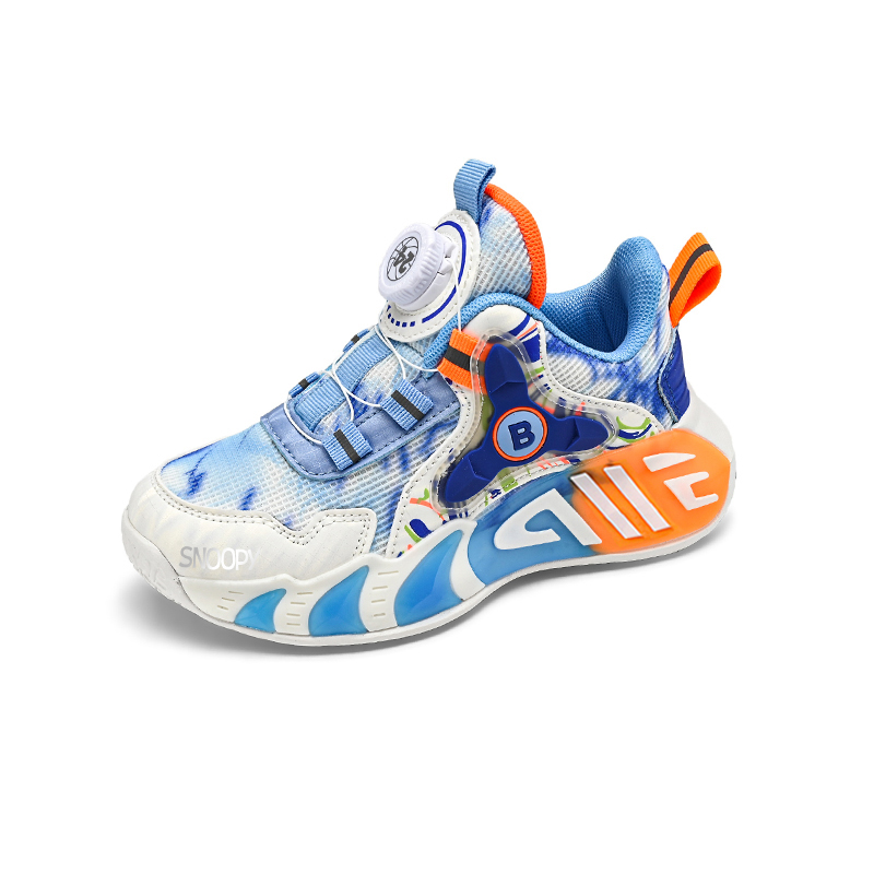 Баскетбольные кроссовки с высоким верхом, противоскользящие, амортизирующие, износостойкие, дышащие, детские SNOOPY, синий/оранжевый
Баскетбольные кроссовки с высоким верхом, противоскользящие, амортизирующие, износостойкие, дышащие, детские SNOOPY, синий/оранжевый