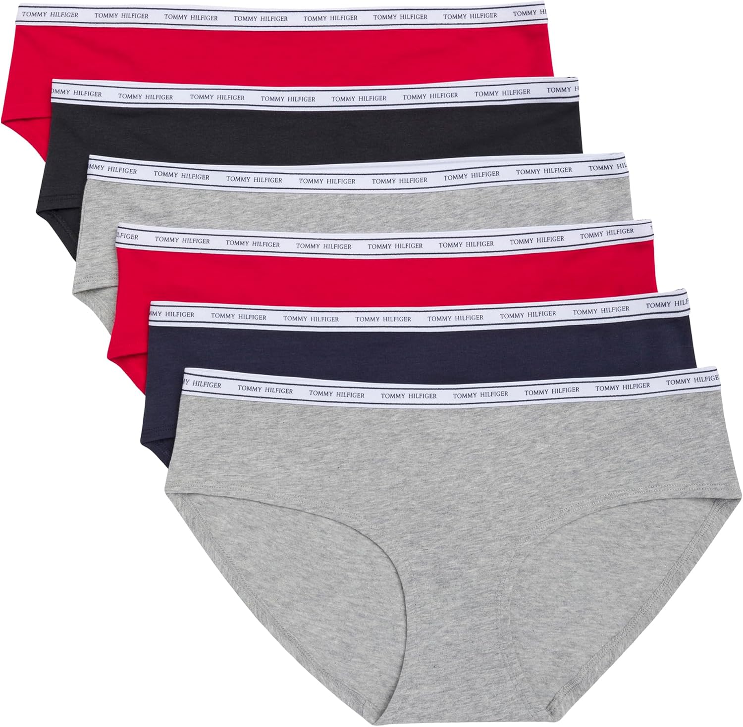Женские хлопковые трусики-хипстеры Tommy Hilfiger, упаковка, Heather Grey/Navy /Red /Black
Женские хлопковые трусики-хипстеры Tommy Hilfiger, упаковка, Heather Grey/Navy /Red /Black
