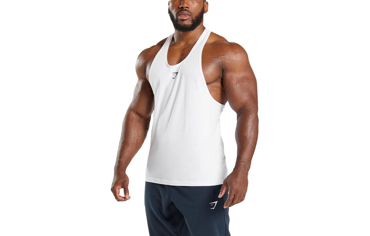 GYMSHARK Мужская белая майка Tank
GYMSHARK Мужская белая майка Tank