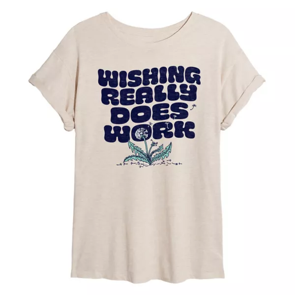 Футболка большого размера с надписью «Wishing Works» для юниоров Licensed Character, бежевый
Футболка большого размера с надписью «Wishing Works» для юниоров Licensed Character, бежевый