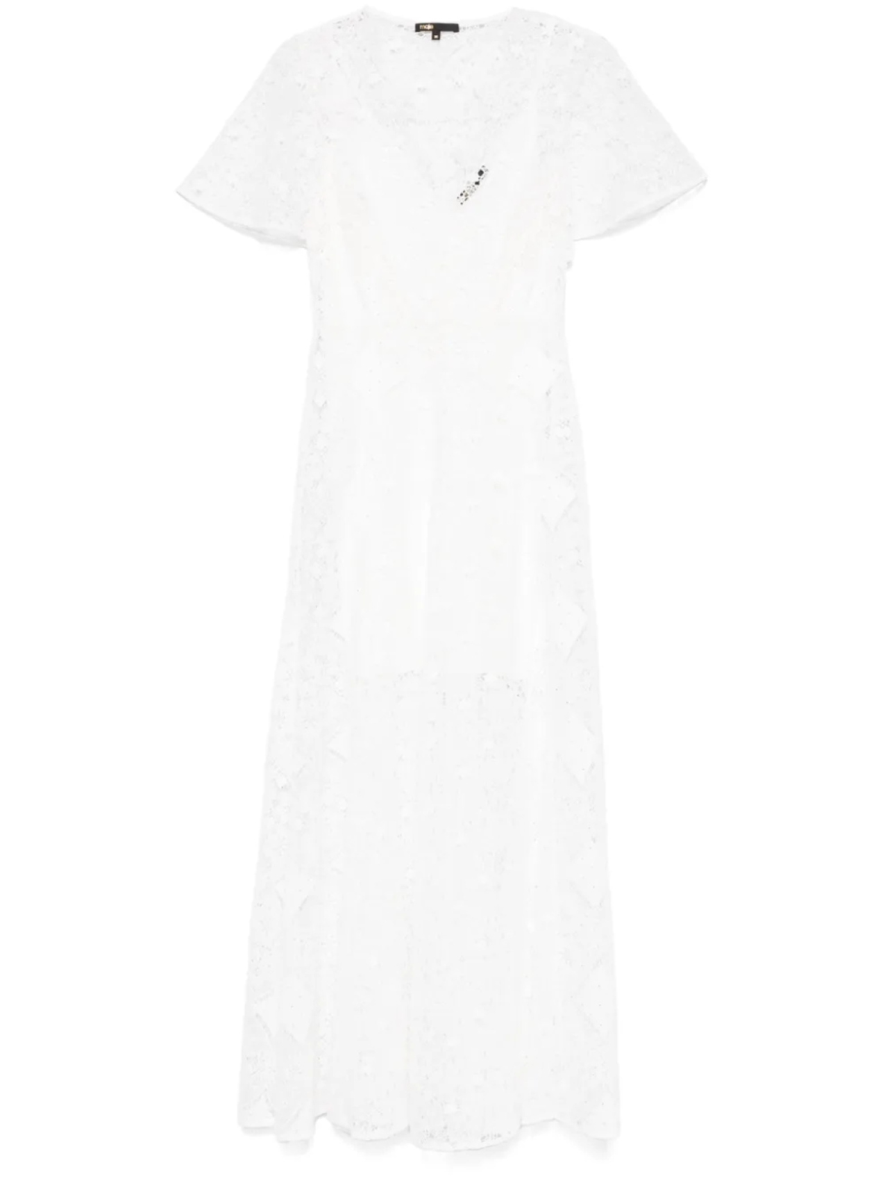 Maje кружевное платье макси, белый
Maje кружевное платье макси, белый