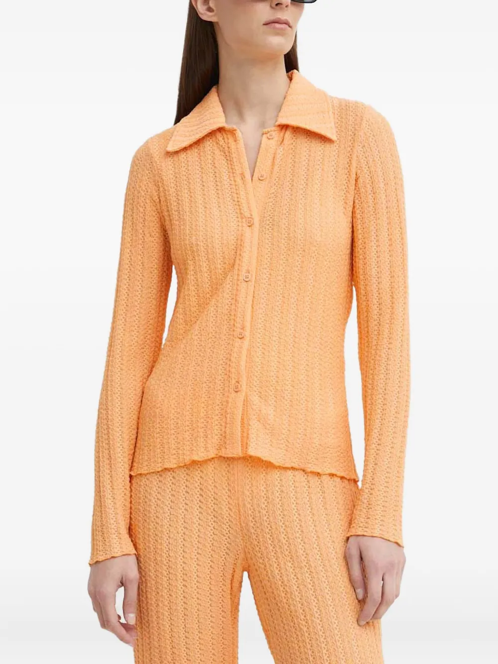 Фактурный топ на пуговицах Résumé, оранжевый
Фактурный топ на пуговицах Résumé, оранжевый