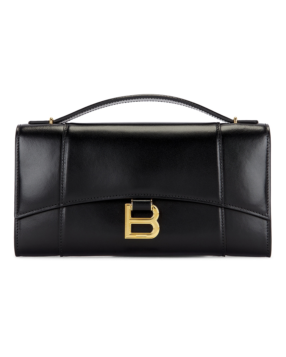 Сумка Hourglass Pouch с ручкой Balenciaga, Black
Сумка Hourglass Pouch с ручкой Balenciaga, Black