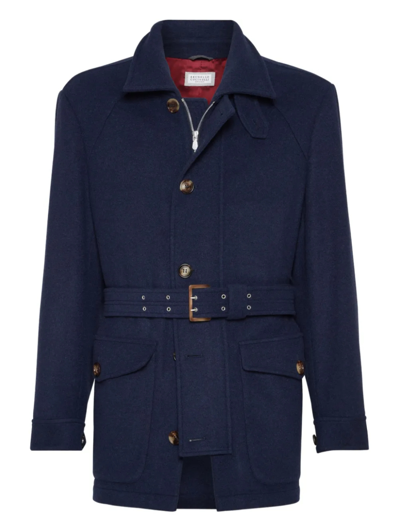 Куртка с поясом Brunello Cucinelli, синий 
Куртка с поясом Brunello Cucinelli, синий