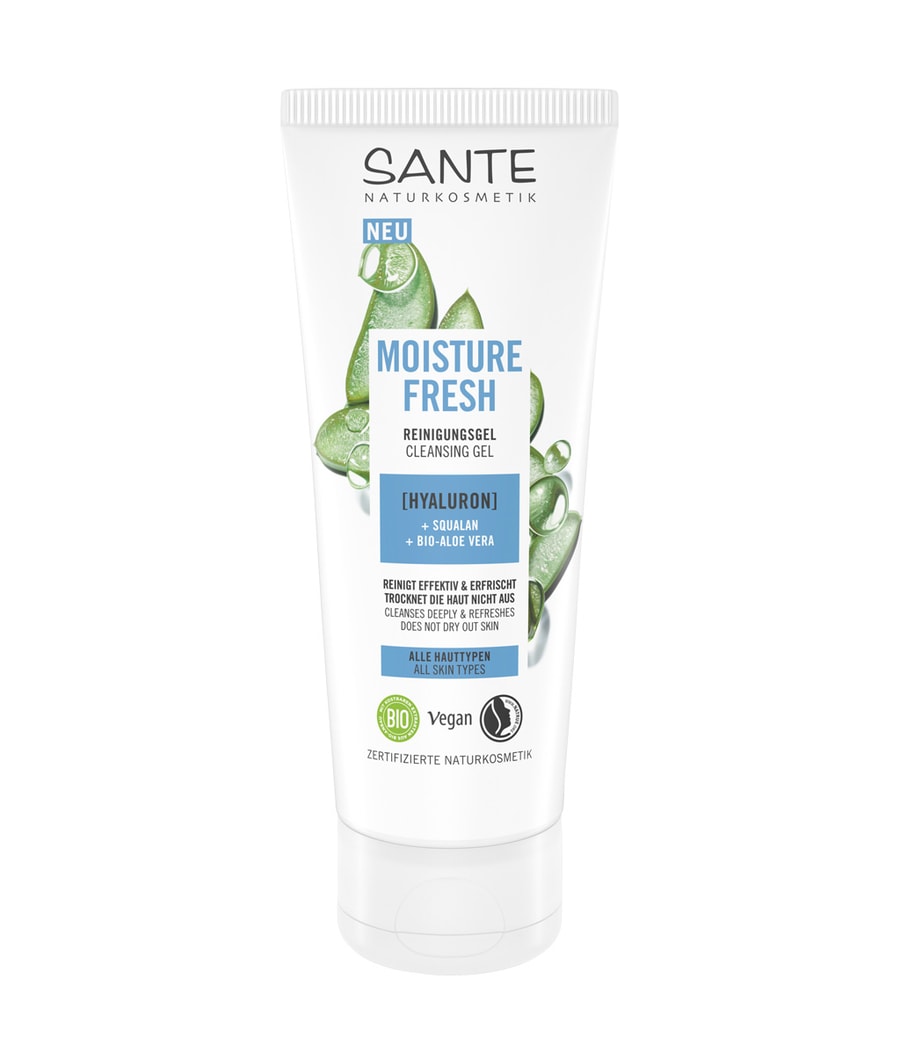 Очищающий гель Sante Moisture Fresh Reinigungsgel Hyaluron, Squalan & Aloe Vera, 100 ml 
Очищающий гель Sante Moisture Fresh Reinigungsgel Hyaluron, Squalan & Aloe Vera, 100 ml