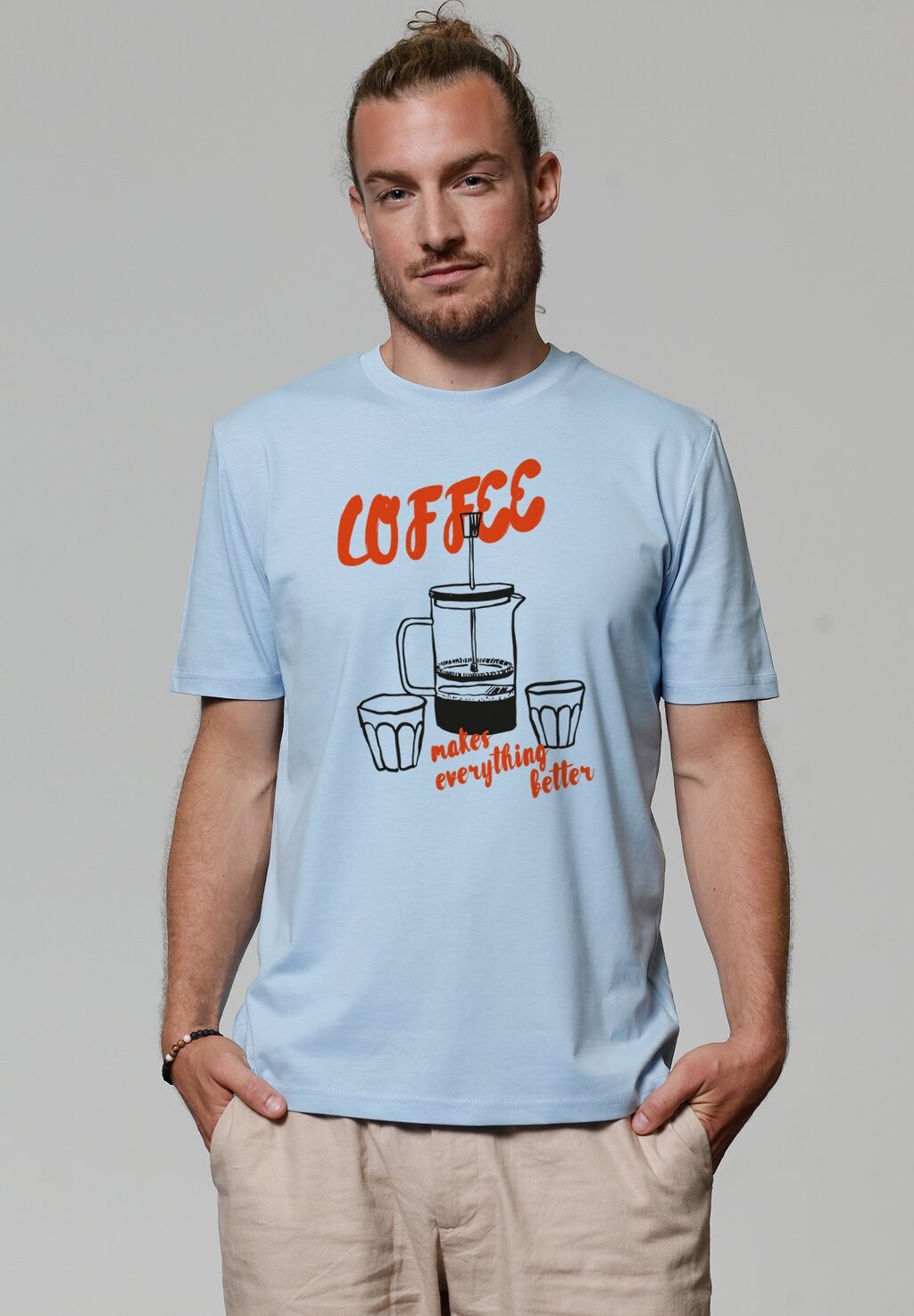 Футболка с принтом COFFEE MAKES EVERYTHING BETTER watapparel, светло-голубой
Футболка с принтом COFFEE MAKES EVERYTHING BETTER watapparel, светло-голубой