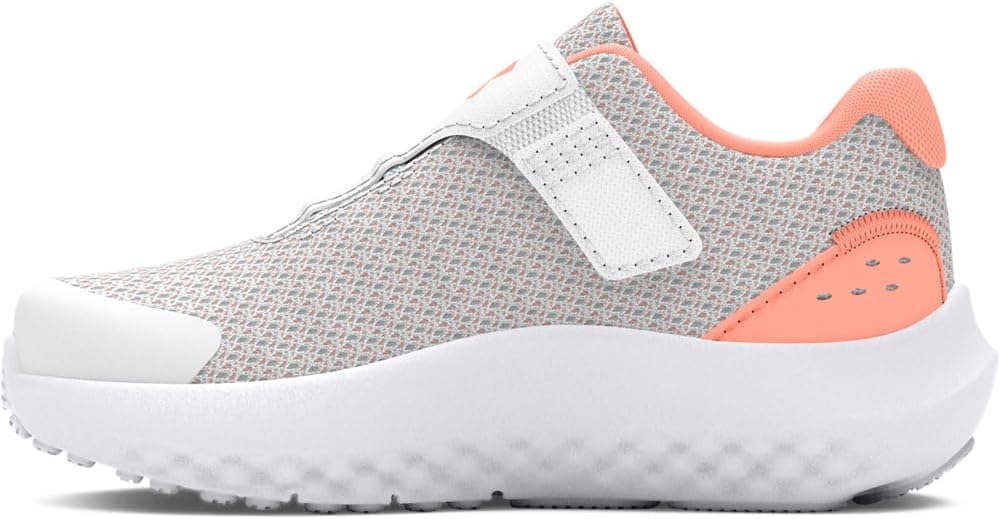 Детские кроссовки Under Armour Baby Girls' Surge 4 с альтернативной застежкой, (102) Distant Gray/Flare Orange/Metallic Silver
Детские кроссовки Under Armour Baby Girls' Surge 4 с альтернативной застежкой, (102) Distant Gray/Flare Orange/Metallic Silver