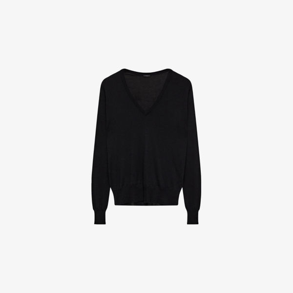 Джемпер кашемировый Joseph с V-образным вырезом, черный
Джемпер кашемировый Joseph с V-образным вырезом, черный