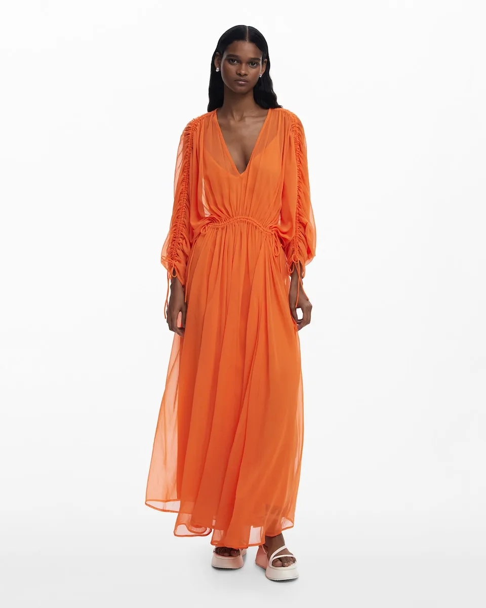 Длинное струящееся платье Desigual, оранжевый
Длинное струящееся платье Desigual, оранжевый