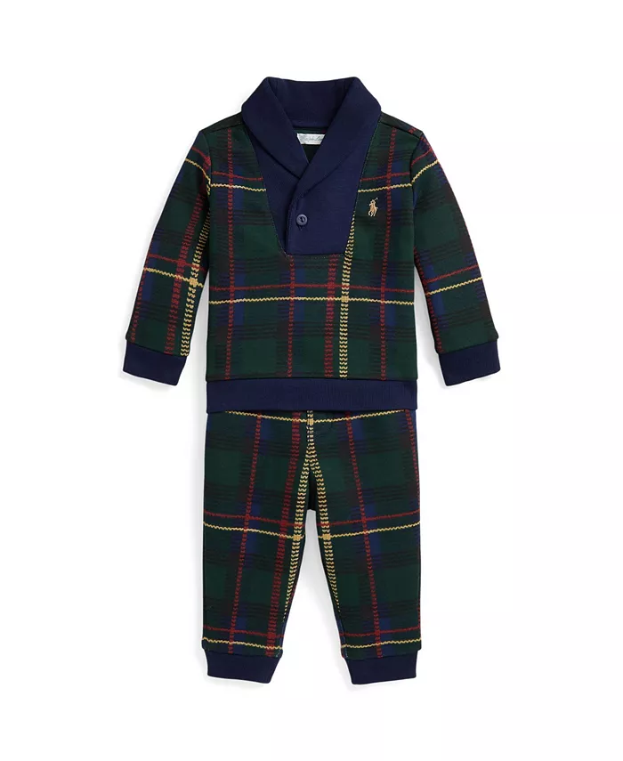 Детский комплект для мальчиков из двух предметов: толстовка в клетку и брюки Polo Ralph Lauren, мультиколор
Детский комплект для мальчиков из двух предметов: толстовка в клетку и брюки Polo Ralph Lauren, мультиколор