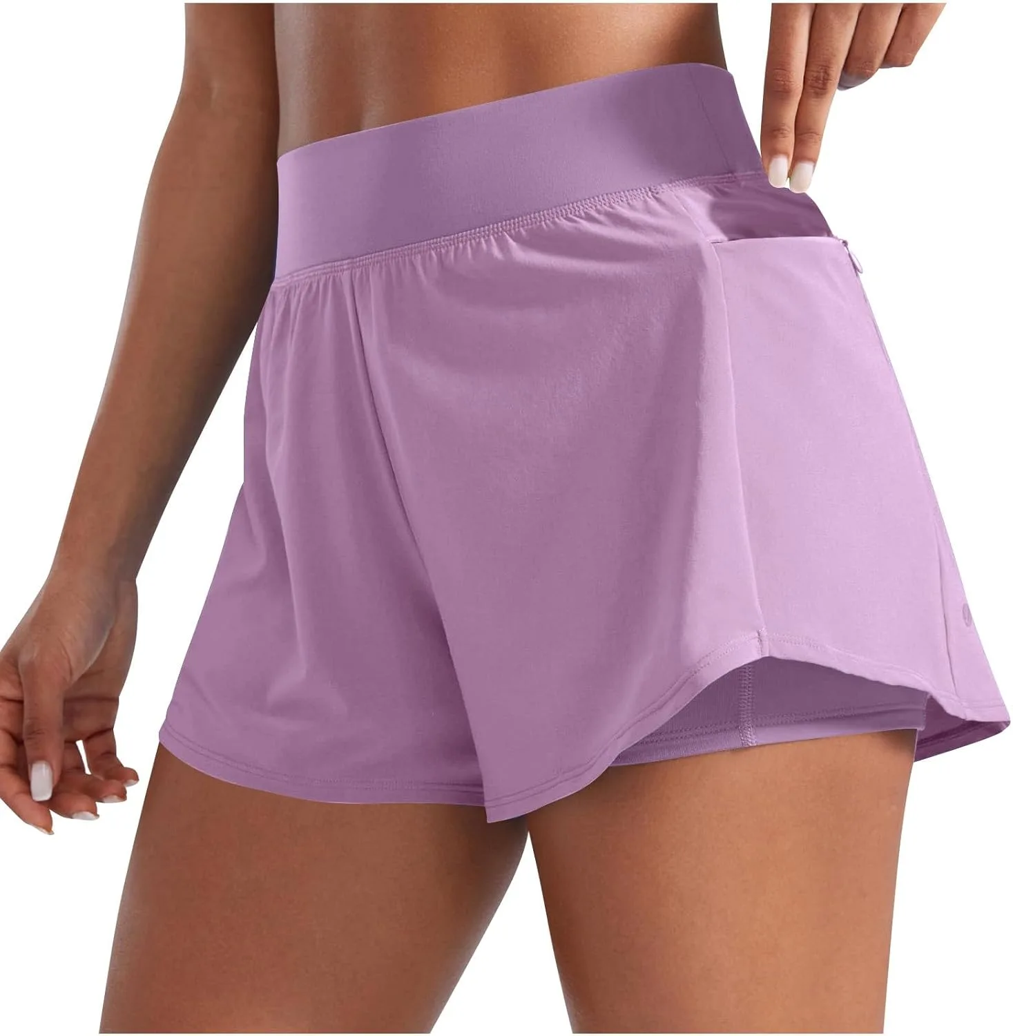 NATHGAM женские 2 в 1 шорты для бега с карманом для телефона, эластичные, высокие, легкие
NATHGAM женские 2 в 1 шорты для бега с карманом для телефона, эластичные, высокие, легкие