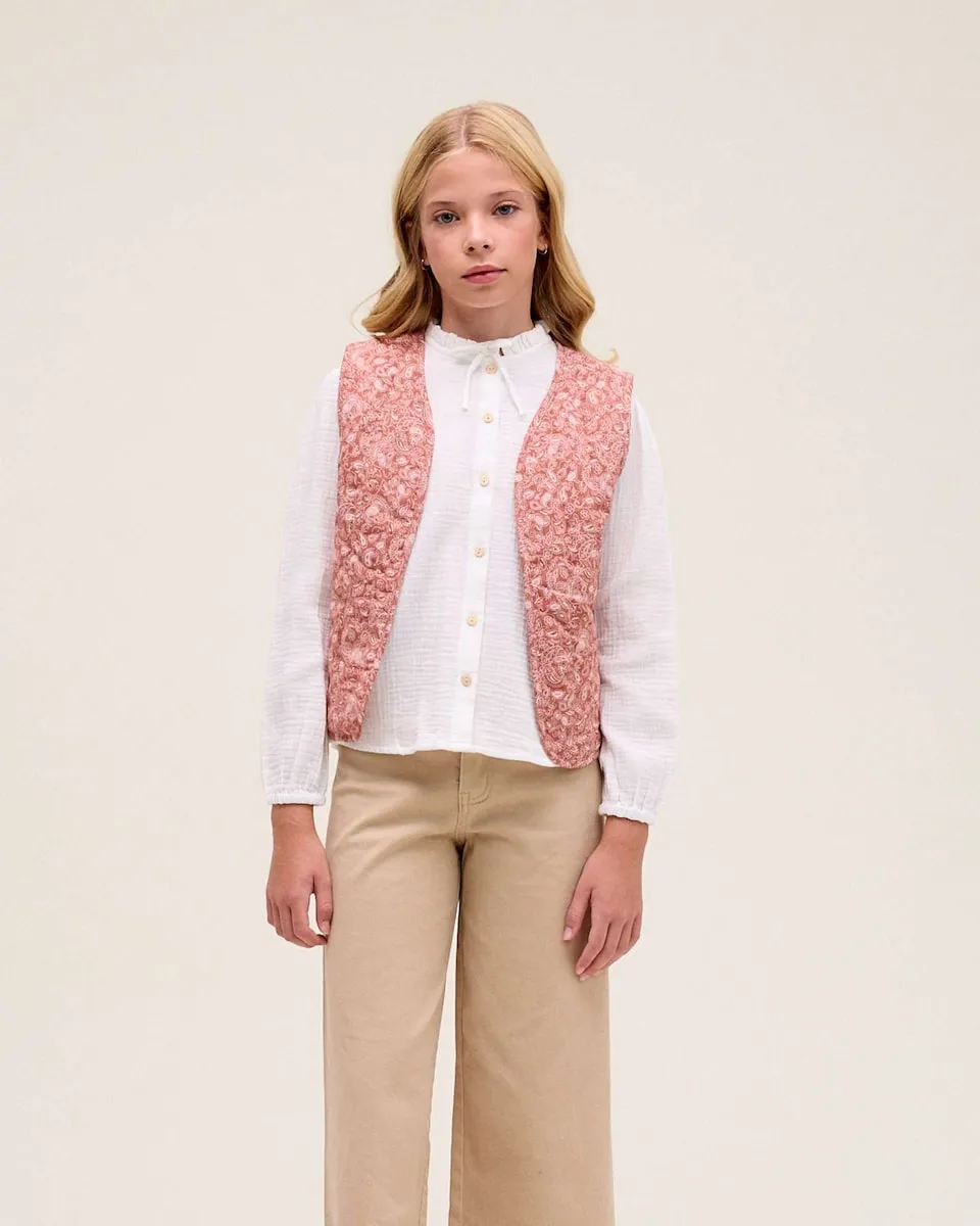 Жилет для девочки с геометрическим узором Dadati, розовый
Жилет для девочки с геометрическим узором Dadati, розовый