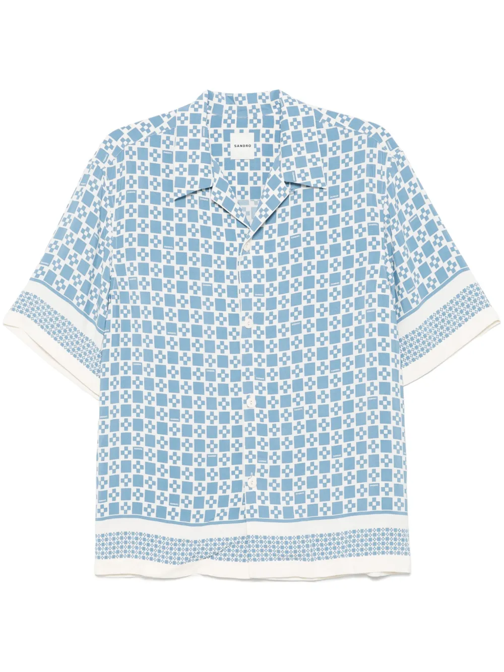 Рубашка Square Cross с короткими рукавами Sandro, синий
Рубашка Square Cross с короткими рукавами Sandro, синий