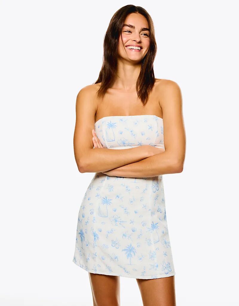 Мини-платье Bershka с открытыми плечами светло-голубого цвета
Мини-платье Bershka с открытыми плечами светло-голубого цвета