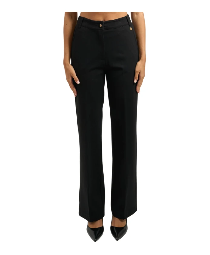 Черные брюки-палаццо с миланской строчкой Yes Zee, черный
Черные брюки-палаццо с миланской строчкой Yes Zee, черный