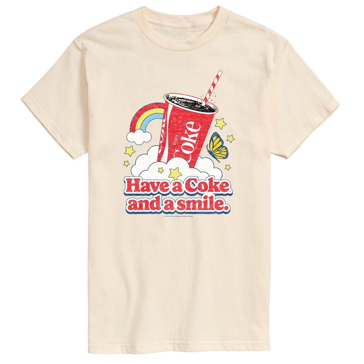 Мужская футболка Coca-Cola с рисунком Coke And A Smile Licensed Character
Мужская футболка Coca-Cola с рисунком Coke And A Smile Licensed Character