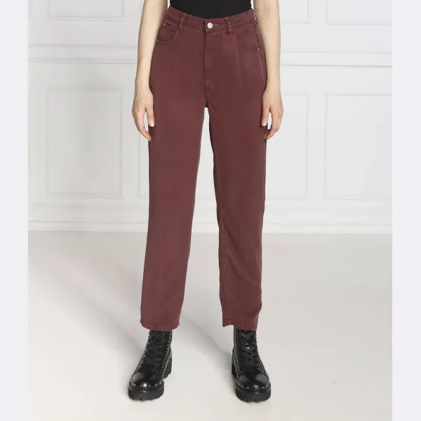 Джинсы Mom Fit Джинсы Mom Fit Guess, бургунди 
Джинсы Mom Fit Джинсы Mom Fit Guess, бургунди