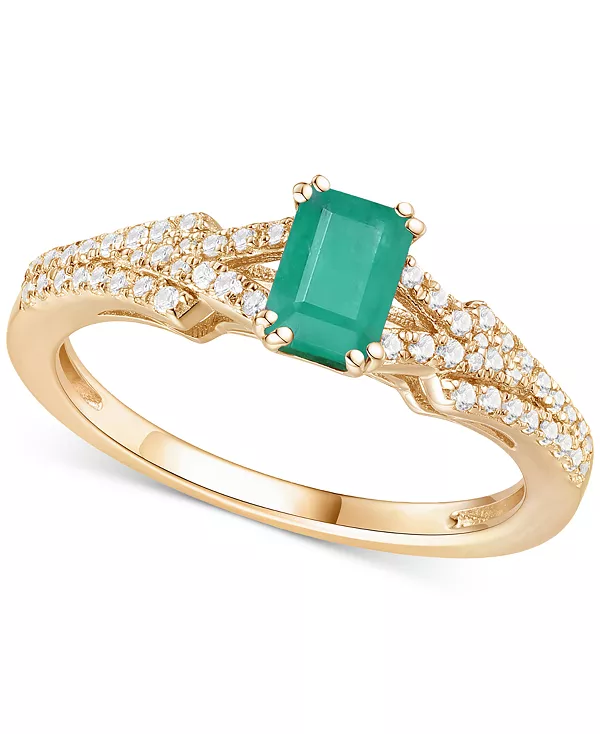Кольцо с изумрудом (5/8 карата) и бриллиантом (1/4 карата) из 14-каратного золота (также с рубинами и сапфирами) Macy'S, emerald
Кольцо с изумрудом (5/8 карата) и бриллиантом (1/4 карата) из 14-каратного золота (также с рубинами и сапфирами) Macy'S, emerald