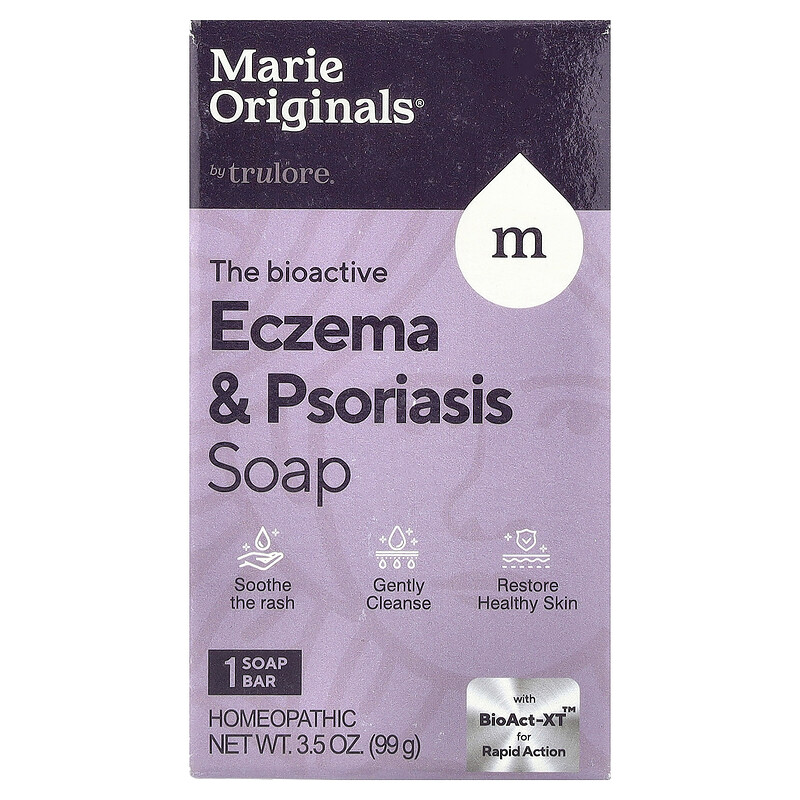 Marie Originals, Биоактивное мыло для лечения экземы и псориаза, 99 г (3,5 унции)
Marie Originals, Биоактивное мыло для лечения экземы и псориаза, 99 г (3,5 унции)
