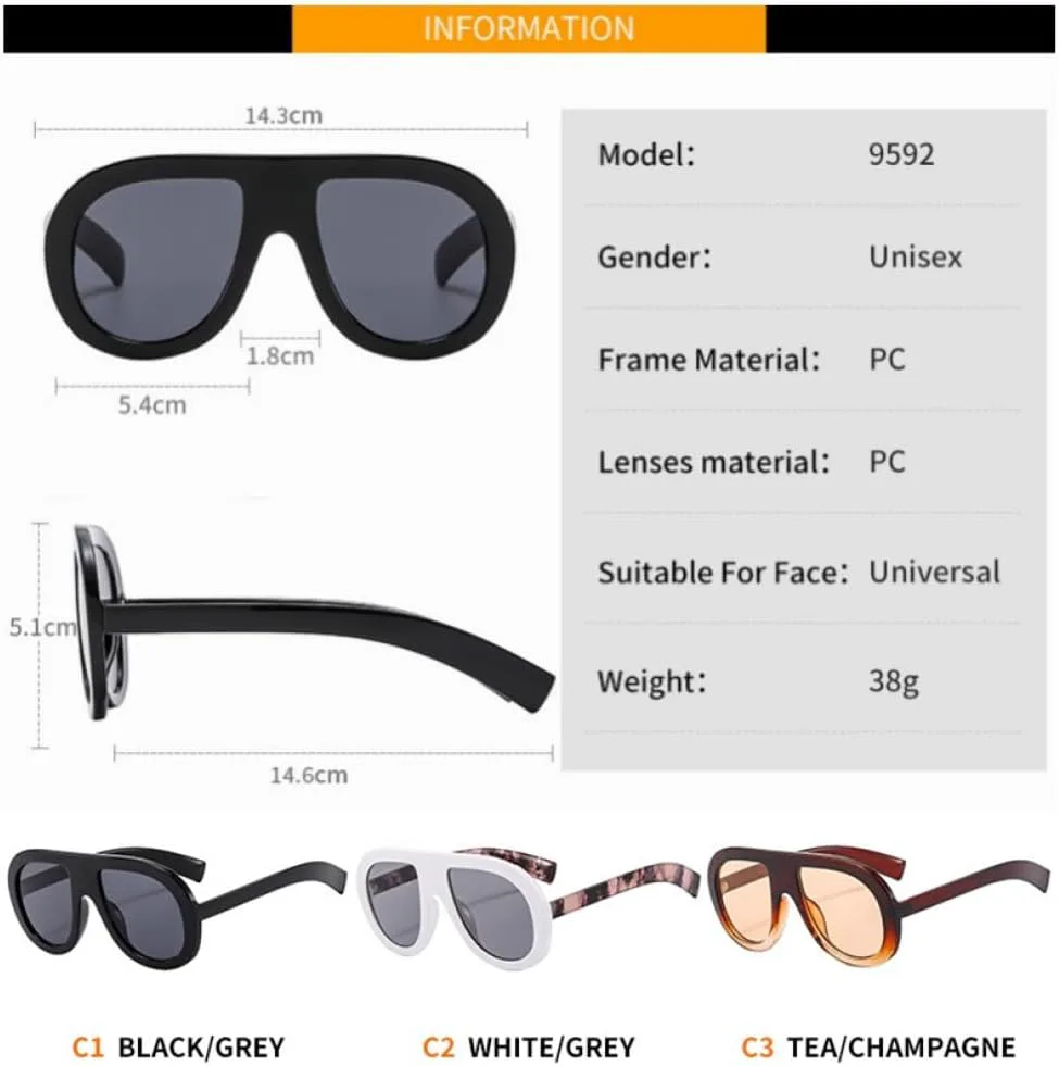 Круглые солнцезащитные очки для женщин и мужчин, модные повседневные солнцезащитные очки для вождения, трендовые очки с защитой от УФ-излучения UV400 MTZJH, Green Tea
Круглые солнцезащитные очки для женщин и мужчин, модные повседневные солнцезащитные очки для вождения, трендовые очки с защитой от УФ-излучения UV400 MTZJH, Green Tea