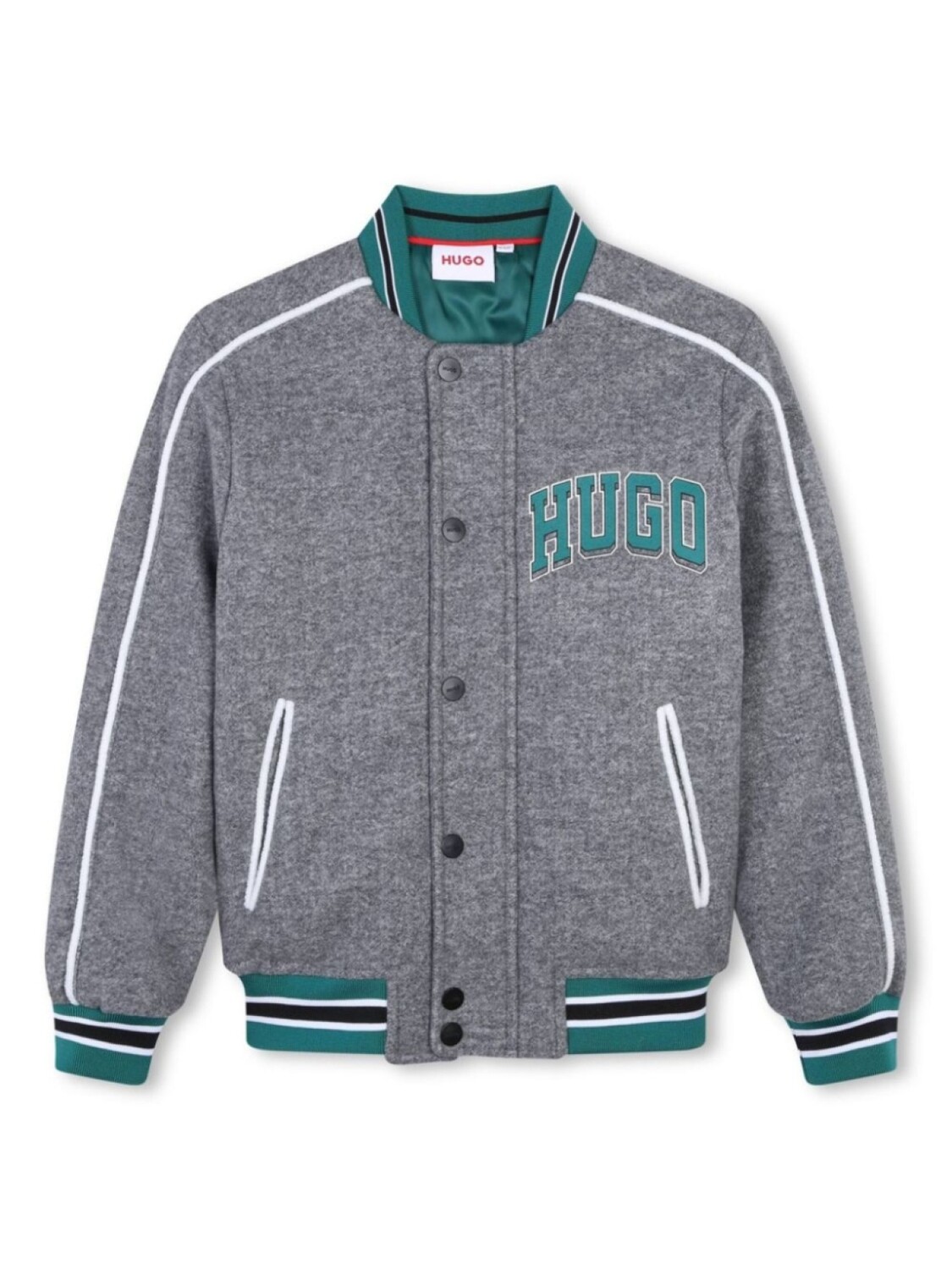 HUGO KIDS куртка-бомбер с аппликацией логотипа, серый
HUGO KIDS куртка-бомбер с аппликацией логотипа, серый