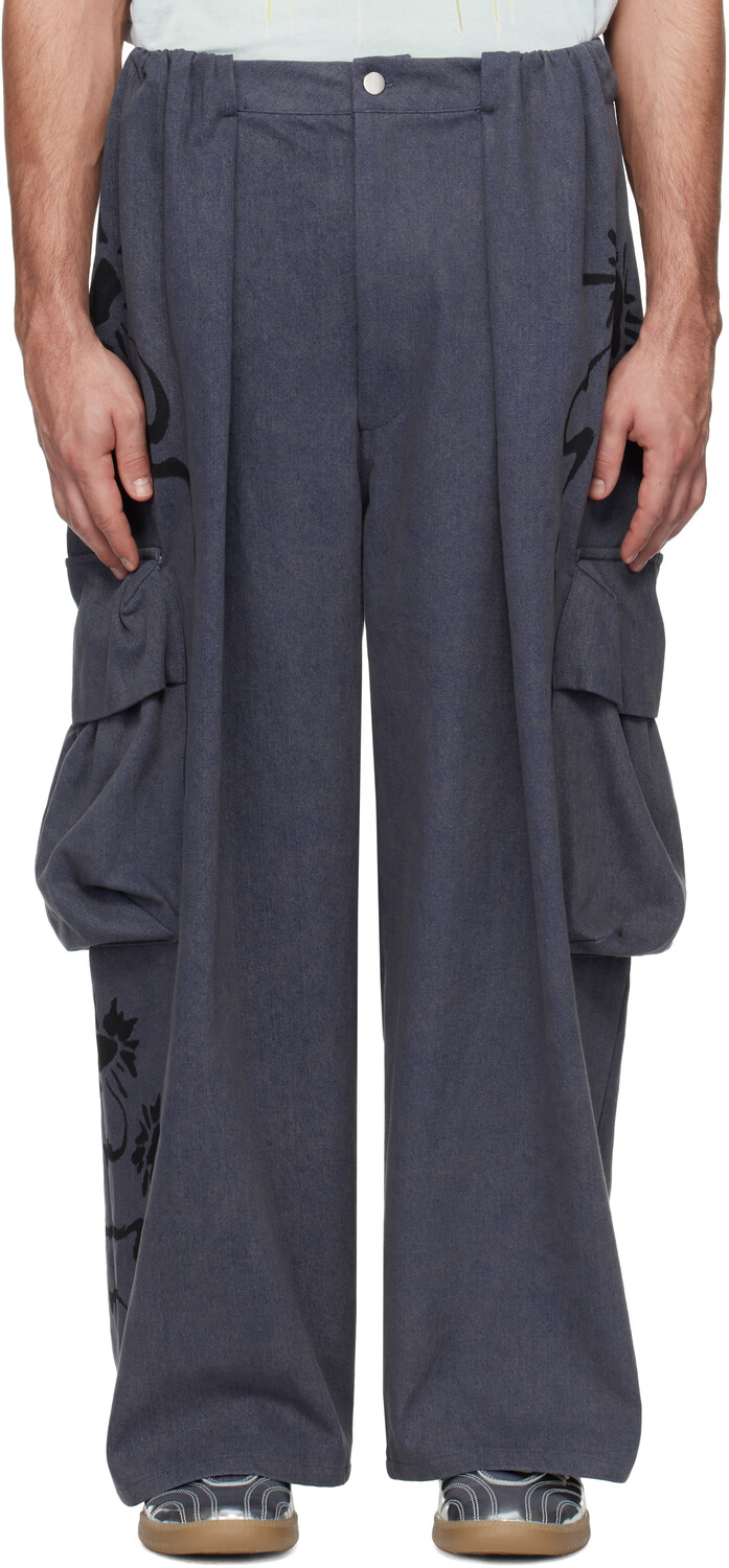 Синие плиссированные джинсовые брюки-карго Collina Strada, Charcoal daisy
Синие плиссированные джинсовые брюки-карго Collina Strada, Charcoal daisy